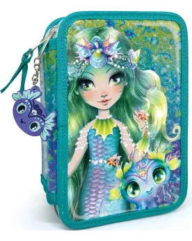 TROUSSE DE CRAYONS A 3 COMP. MARINIA  Contient : carnet d'activités...