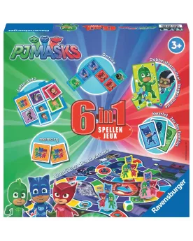 PJMASKS 6 JEUX EN 1  Mémory, domino, loto, jeu des familles, jeu de...