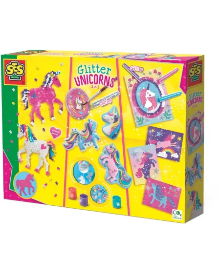 LICORNES PAILLETEES 3 EN 1  Contient 3 activités de bricolage : per...