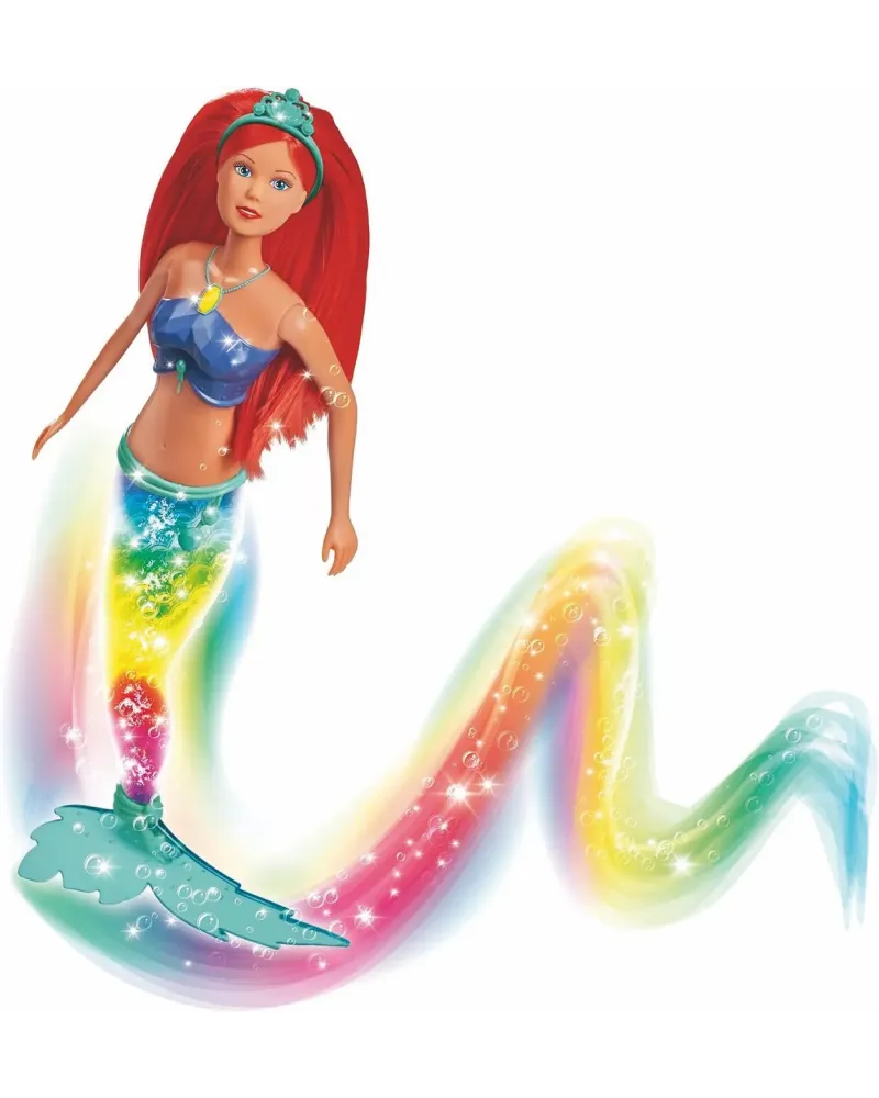 STEFFI SIRENE LUMINEUSE  29 cm. Sa queue s'illumine de mille feux e...