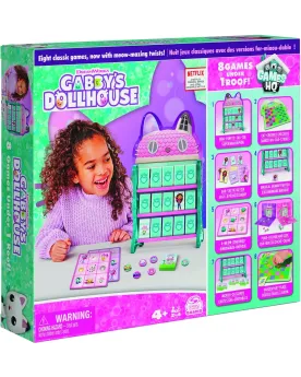 GABBY'S PACK DE 8 JEUX  8 jeux classiques (morpion, dames, pêche, m...