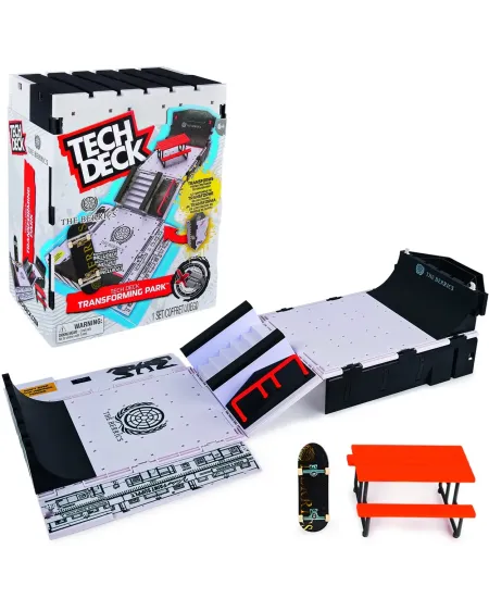 TECH DECK X-CONNECT TRANSFORMING PARK  La valise s'ouvre pour faire...