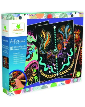 ARTISSIMO 10 TABLEAUX A GRATTER CHEVAUX  10 tableaux à gratter. SYC...