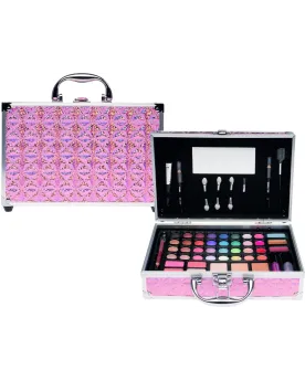 VALISE DE MAQUILLAGE ROSE HOLOGRAMME  Des vernis, des fards à paupi...