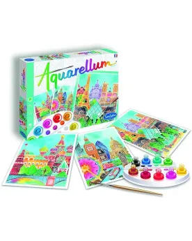 AQUARELLUM CAPITALES  L'art est un jeu d'enfant ! Quelques gouttes ...