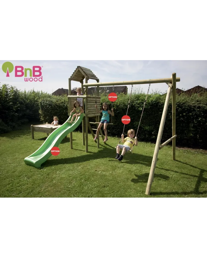 PORTIQUE TOUR LOLA  Avec 1 tour, échelle bois et fixation pour agrè...