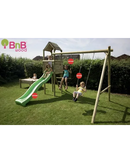 PORTIQUE TOUR LOLA  Avec 1 tour, échelle bois et fixation pour agrè...