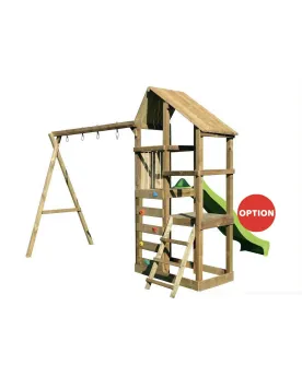 PORTIQUE LEON TOUR PLANCHER ESC. BAC SAB  Avec 1 tour, 1 mur d'esca...