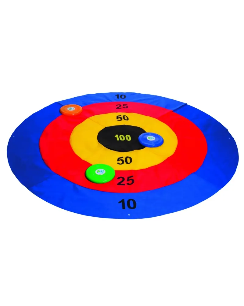 JEU DE DISQUES A LANCER  3 palets à lancer sur une cible de 2 M. 4 ...
