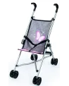 POUSSETTE CANNE GRISE PAPILLON ROSE 55CM  H 55 cm à la poignée. BYR...