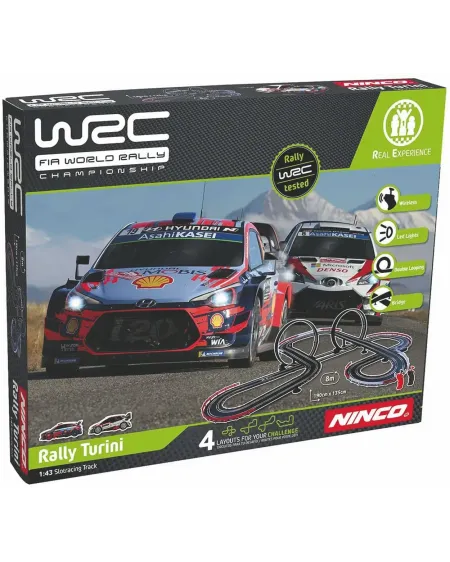 CIRCUIT WRC RALLY TURINI 8M WIRELSS LUMI  8 M. Avec pont, chicane, ...