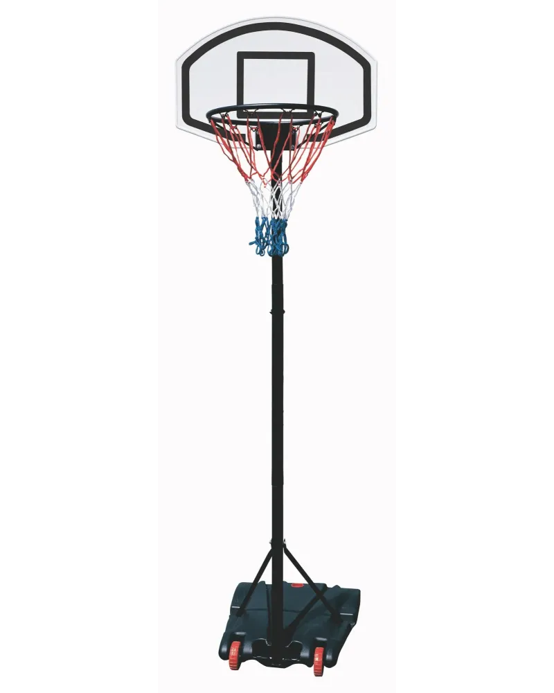 BASKET/PIED 1M65-2M05 ANNEAU 43CM  Base lestable sur roues. Réglabl...