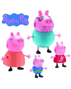 PEPPA PIG COFFRET FAMILLE 4 FIGURINES  Contient 4 personnages : Pep...