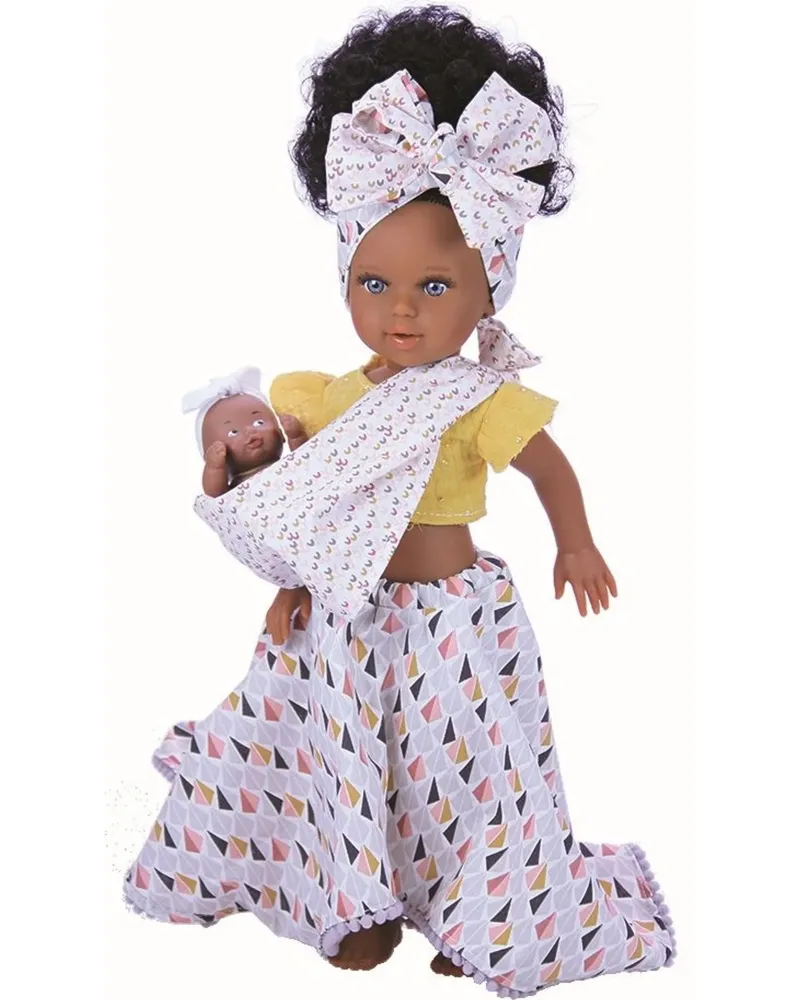 POUPEE KISAI ET SON FRERE 40CM  40 cm. Avec son bébé en écharpe. Lé...