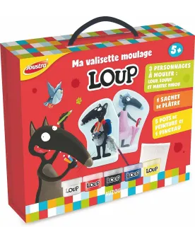 LOUP VALISETTE MOULAGE  3 moules, du plâtre, 5 pots de peinture et ...