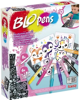 BLOPENS SET D'ACTIVITES KAWAI  8 feutres dans lesquels tu souffles ...