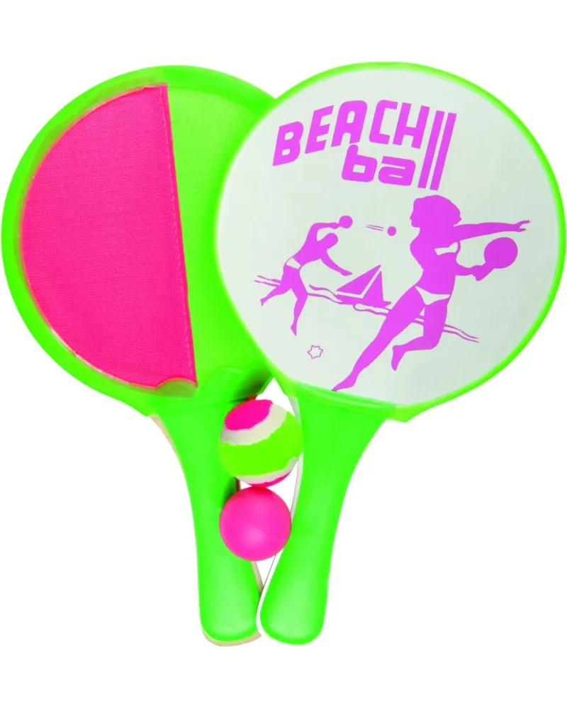 RAQUETTES SCRATCH/BEACH  Un côté lisse et un côté scratch. 2 balles...