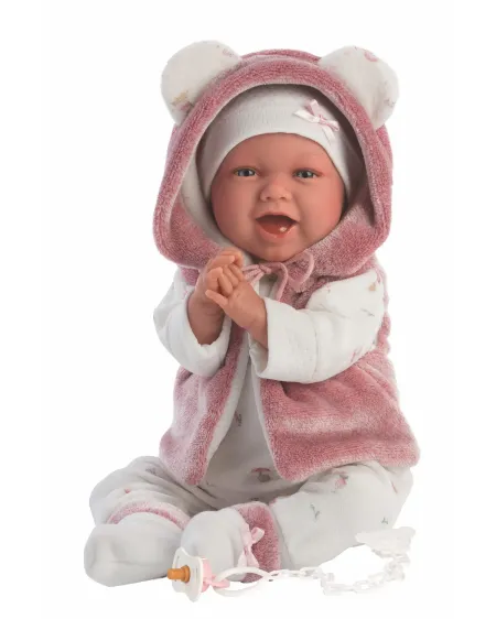 BEBE MIMI 42CM RIT ET DIT PAPA MAMAN 42 cm. Le corps est en tissu, ...