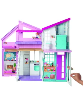 BARBIE MAISON DE LUXE MALIBU Pliable, facile à ranger ! 2 étages, 6...