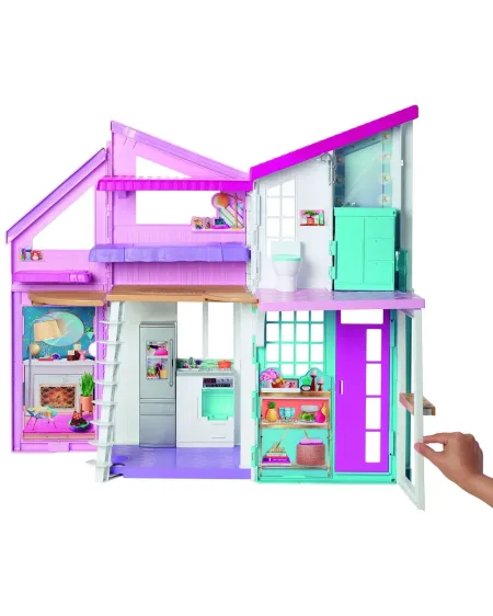 BARBIE MAISON DE LUXE MALIBU Pliable, facile à ranger ! 2 étages, 6...