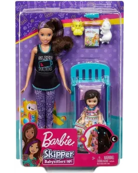 BARBIE COFFRET BABYSITTER ET ENFANT  Une poupée et un enfant dont l...