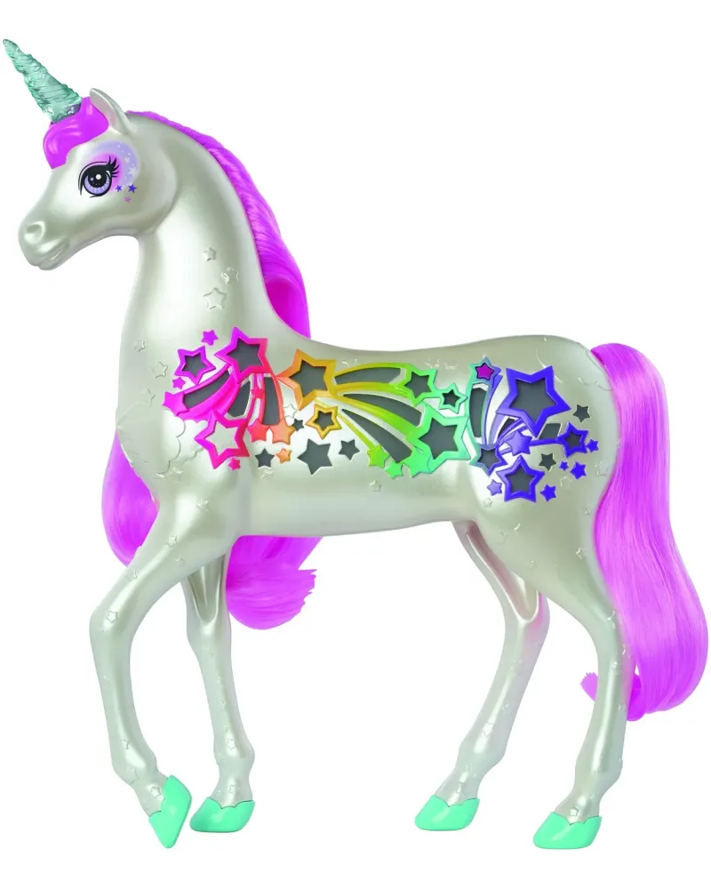 BARBIE LICORNE ARC EN CIEL L/S  Tu pourras brosser sa jolie crinièr...