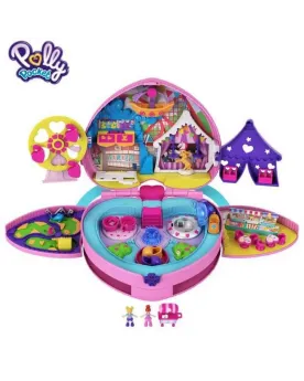 POLLY POCKET FETE FORAINE TRANSPORTABLE  2 micro poupées incluses p...
