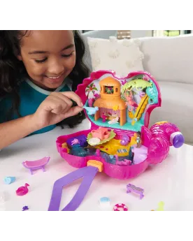 POLLY POCKET FLAMANT ROSE SURPRISE  26 surprises dont 2 micro Polly...