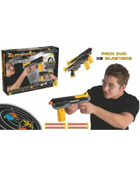 2 REVOLVERS PAINTBALL  Comprenant 2 pistolets, 4 chargeurs de 10 bi...