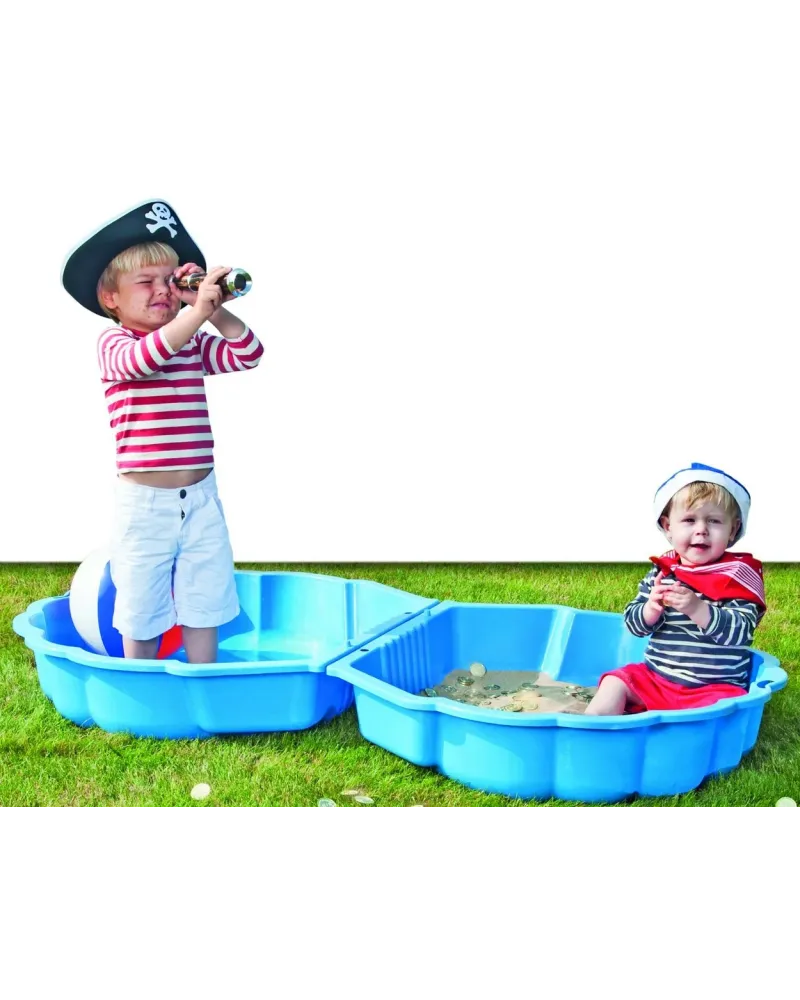 BAC A SABLE COQUILLE BLEU 87X78X20 CM Une partie peut être utilisée...