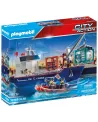 GRAND CARGO AVEC BATEAU DE DOUANIERS   PMB70769 PLAYMOBIL Pays d'or...
