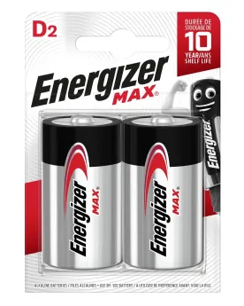 2 PILES ENERGIZER LR20 MAX (D)   RALE3001292 ENERGIZER Âge Minimum:...