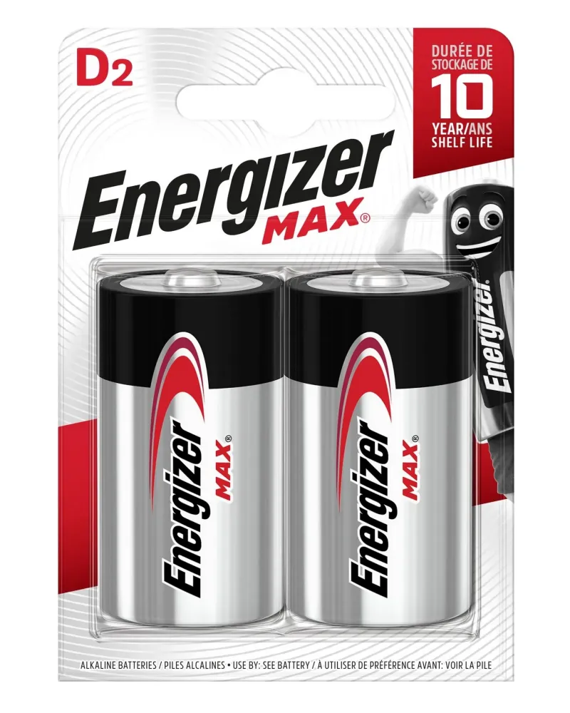 2 PILES ENERGIZER LR20 MAX (D)   RALE3001292 ENERGIZER Âge Minimum:...