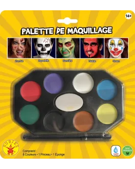 PALETTE COMPLETE DE MAQUILLAGE  8 couleurs qui s'enlèvent facilemen...
