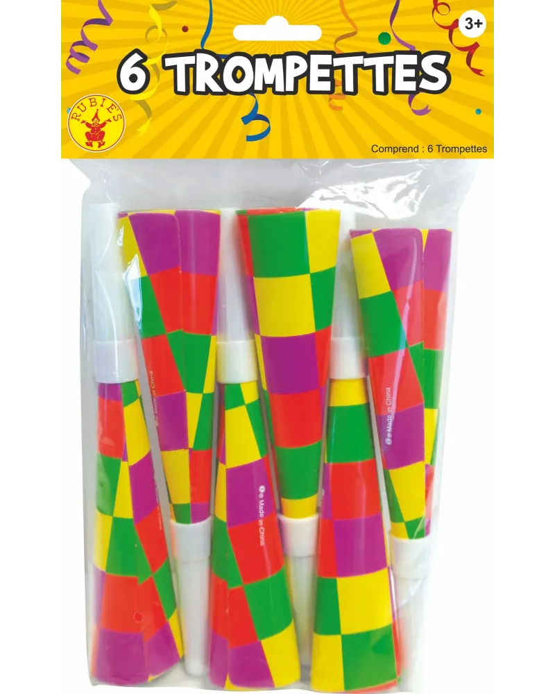 6 TROMPETTES CARTON   RUB440292 RUBIE'S Âge Minimum: 14A -Âge Maxim...