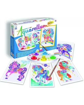 AQUARELLUM JUNIOR LICORNES  La célèbre technique créative adaptée a...
