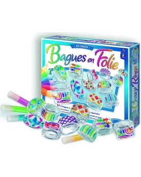 SENTOSPHERE BAGUES EN FOLIE  Bagues transparentes à décorer à l'aid...