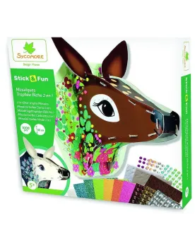 STICK AND FUN TROPHEE BICHE  Réalise 3 tableaux en collant les 250 ...