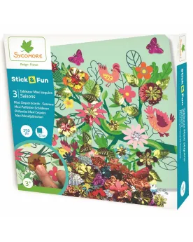 STICK'N FUN 3 MOSAIQUES SAISONS  Réalise 3 tableaux en collant les ...