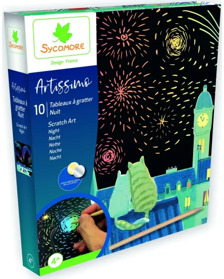 ARTISSIMO 10 TABLEAUX A GRATTER NUIT  10 tableaux à gratter sur le ...