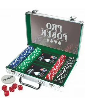MALETTE METAL POKER 200 JETONS 11.5GR  Avec 200 jetons de 11.5 g, 2...