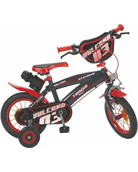 VELO 12" VULCANO ROUES GONFL  Roues gonflables, 2 freins et gourde....