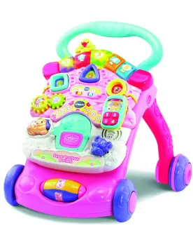 SUPER TROTTEUR PARLANT 2 EN 1 ROSE  Tableau d'activités électroniqu...