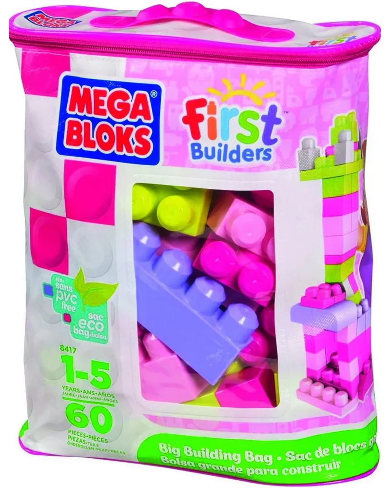SAC 60 BLOCS ROSES   MGB8417U MEGABLOKS Âge Minimum: 1A -Âge Maximu...