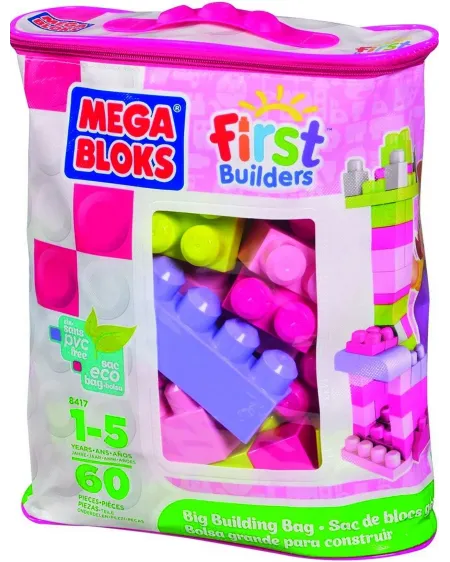 SAC 60 BLOCS ROSES   MGB8417U MEGABLOKS Âge Minimum: 1A -Âge Maximu...