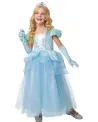 COST. LUXE PRINCESSE BLEUE 5/6 ANS  Tiare et gants inclus. Taille 5...