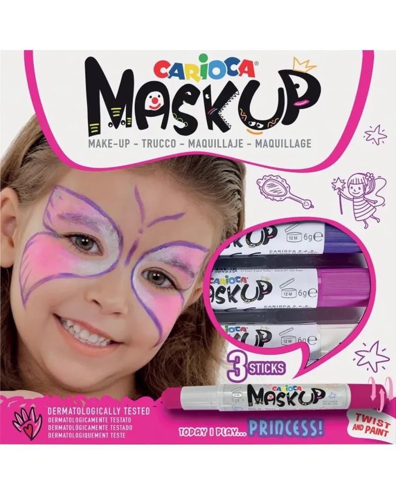 3 STICKS TWIST GRIMAGE PRINCESSE  3 sticks de grimage. S'enlève fac...