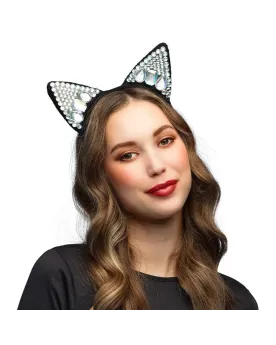 DIADEME DE CHAT OREILLES DIAMANTS