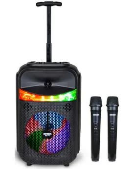 TROLLEY HAUT PARLEUR RADIO 220W 2 MICRO