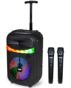 TROLLEY HAUT PARLEUR RADIO 220W 2 MICRO